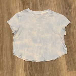 Pacsun Basics Blue Tie Dye Crop Top Size XS
